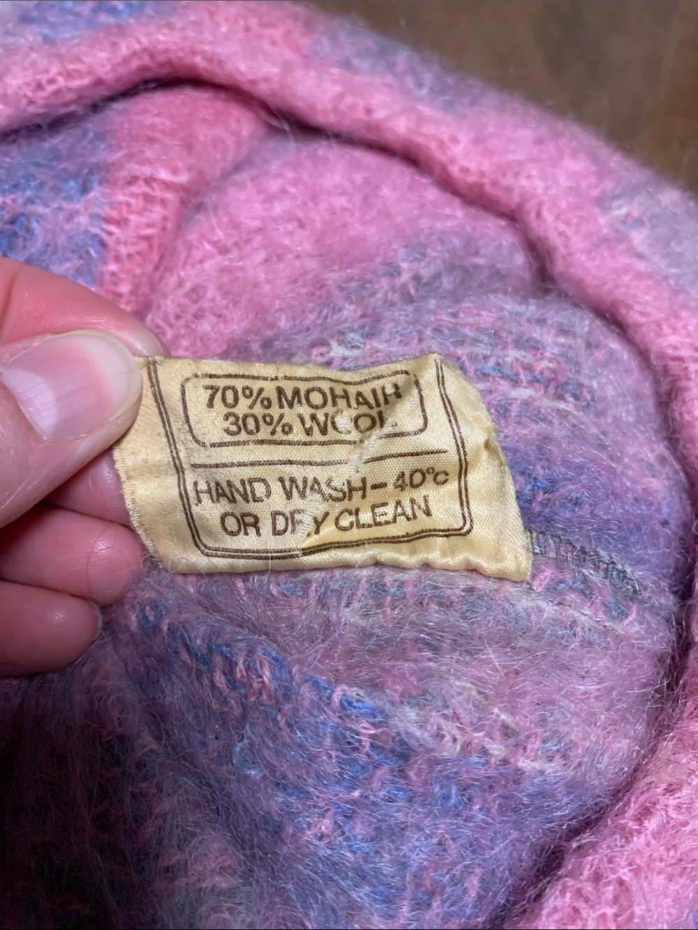 Vintage mohair multi color knit hat - Picture 4 of 4